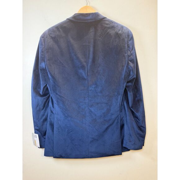 Alfani Blazer Men's Size 36R Blue Velvet Two Button Formal Tailored NWT Party - Picture 4 of 5
